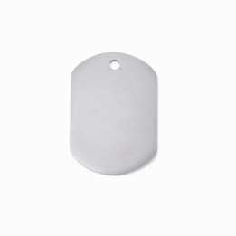 C009-Tag INOX 30x20mm fara agatatoare cu marginile rotunjite-1buc