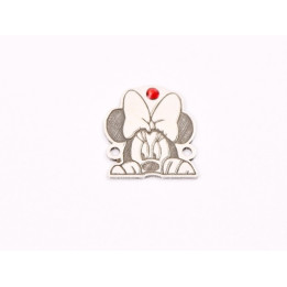 E1264-G- Link argint Minnie Mouse cu cristal 12x13mm 0,50mm 1 buc