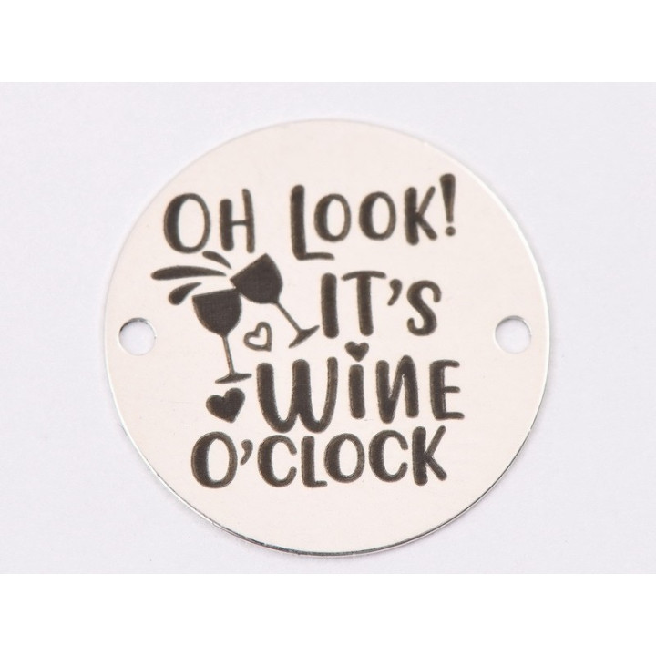 E1267 GS Link din argint "Wine O`Clock" 16.5mm 0.33mm