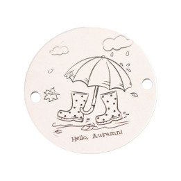 E1282 GS Link rotund argint 925 Hello Autumn 16.5mm 1 buc