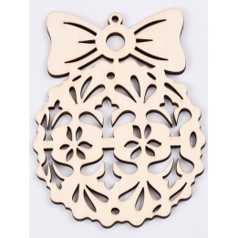 L305-Glob din lemn 2 piese 9.5 x 6,5 cm