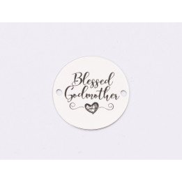 E1303 GS Link rotund argint 925 Blessed Godmother 16.5 mm -1 buc
