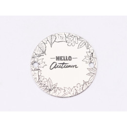 E1304 GS Link rotund argint 925 Hello Autumn cu coronita de frunze 16.5mm 1 buc