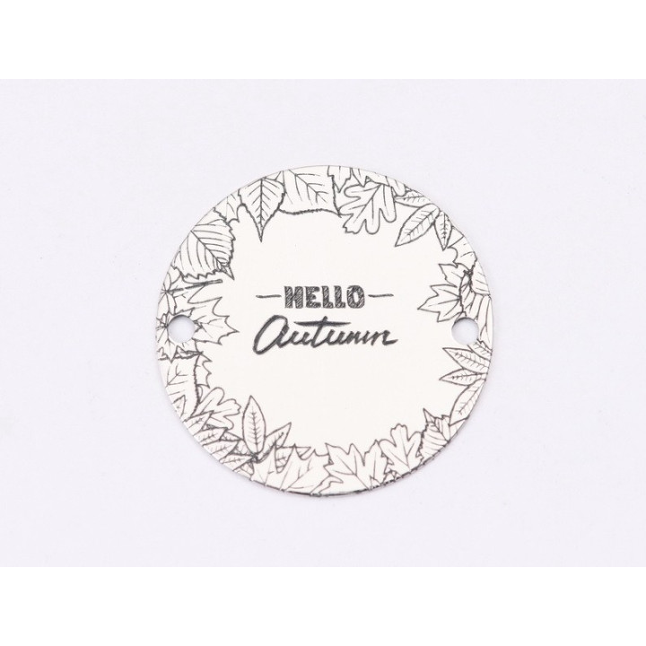 E1304 GS Link rotund argint 925 Hello Autumn cu coronita de frunze 16.5mm 1 buc