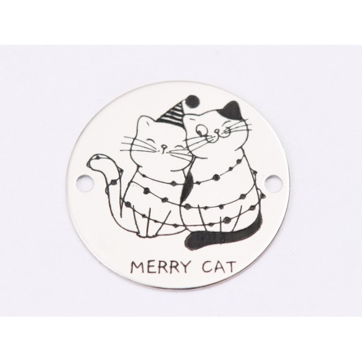 E1316-GS-Link banut argint 925 Merry Cat  - 1 buc