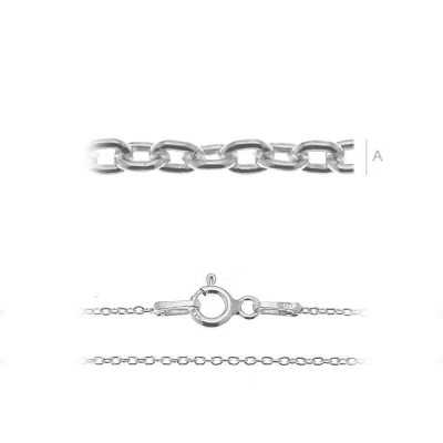 G1020-Colier lant anchor argint 925 1mm x 45cm 1 buc - bijuterii personalizate din argint | simoshop