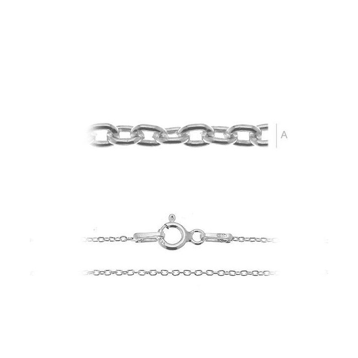 G1020-Colier lant anchor argint 925 1mm x 45cm 1 buc - bijuterii personalizate din argint | simoshop