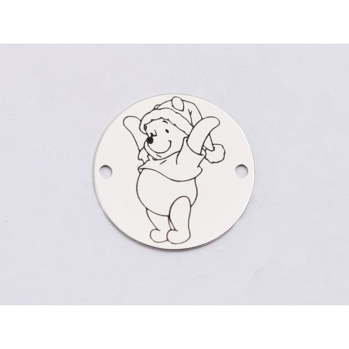 E1320-GS-Link banut argint 925 Winnie de Pooh 16.5mm - 1 buc