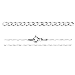 G0517-Lant curb argint 925 1.10mm x 46 cm cu incuietoare - 1 buc