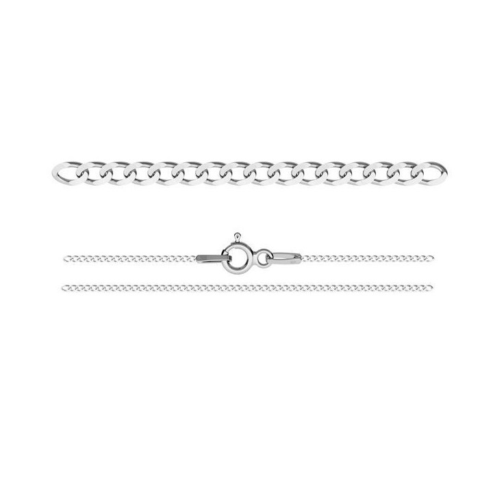 G0517-Lant curb argint 925 1.10mm x 46 cm cu incuietoare - 1 buc
