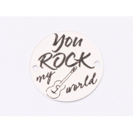 E1334-GS-Link argint 925 You rock my world 16,5mm -  1buc