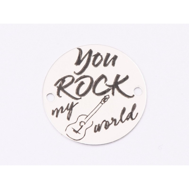 E1334-GS-Link argint 925 You rock my world 16,5mm -  1buc