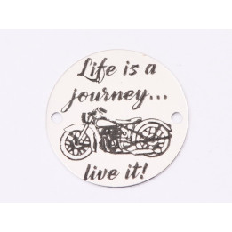 E1335-GS-Link argint 925 Life is a journey... live it! 16,5mm -  1buc