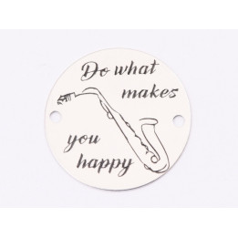 E1336-GS-Link argint 925 Do what makes you happy 16,5mm -  1buc