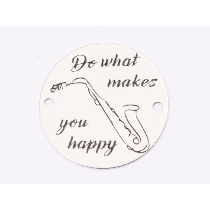 E1336-GS-Link argint 925 Do what makes you happy 16,5mm -  1buc
