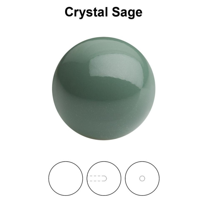 0409-Round Pearl Maxima 1/2H Sage 12mm