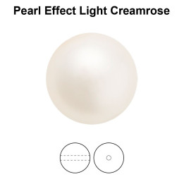 0478-Preciosa Round Pearl Maxima 1H Light Creamrose Pearl Effect 12mm