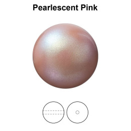 0122- Preciosa Pearl Nacre Round Pearlescent Pink  4mm