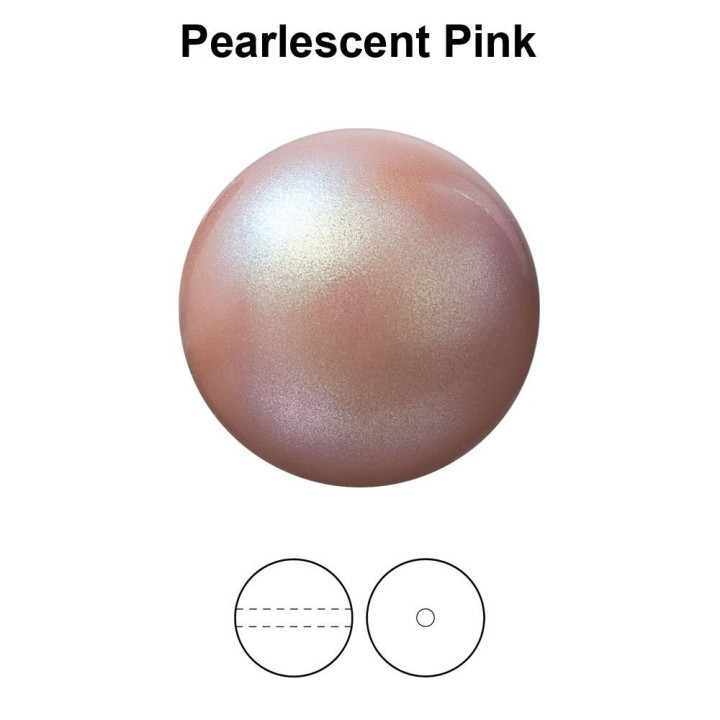 0122- Preciosa Pearl Nacre Round Pearlescent Pink  4mm