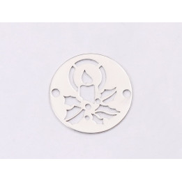 E1350-N-Link banut din argint Lumanare si vasc, 12mm 0.33mm