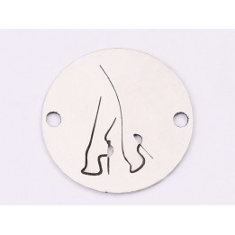 E1357-N-Link banut din argint Pantofi, 12mm 0.4mm - 1 buc