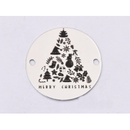 E1386-GS-Link din argint 925 Merry Christmas  16.5mm - 1 buc
