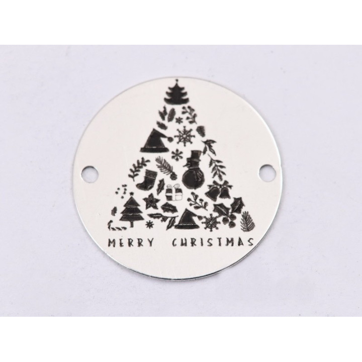 E1386-GS-Link din argint 925 Merry Christmas  16.5mm - 1 buc