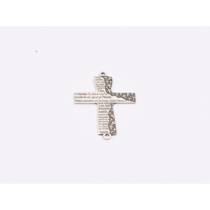 Pandant din argint cruce pentru bratara "Tatal nostru" 24.5x18.5x0.6mm E1389 G
