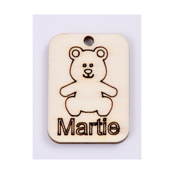L423-Decupaj lemn 4*3cm Ursulet martisor  -1 buc