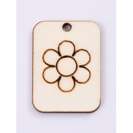 L425-Decupaj lemn 4*3cm Floricica  -1 buc