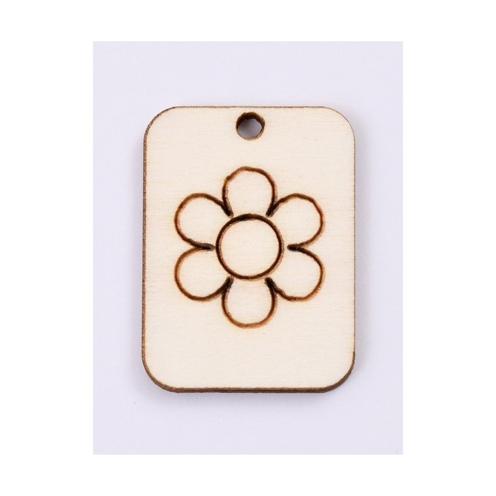 L425-Decupaj lemn 4*3cm Floricica  -1 buc