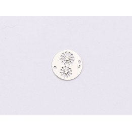 E1394-N-Link banut din argint floare stilizata model 2, 12mm 0.4mm - 1 buc