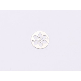 E1393-N-Link banut din argint floare stilizata model 3, 12mm 0.4mm - 1 buc