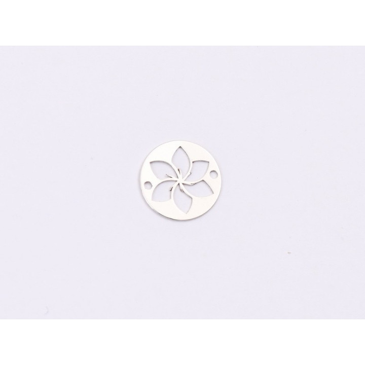 E1393-N-Link banut din argint floare stilizata model 3, 12mm 0.4mm - 1 buc