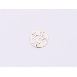 E1396-N-Link banut din argint floare si fluture, 12mm 0.4mm - 1 buc
