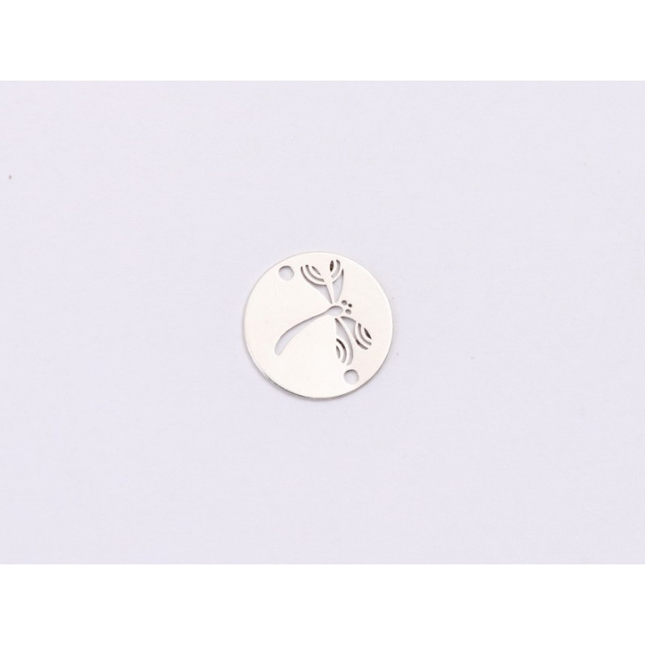 E1399-N-Link banut din argint libelula stilizata, 12mm 0.4mm - 1 buc