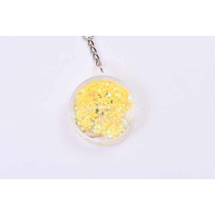 H050-Breloc glob rotund personalizabil cu foto