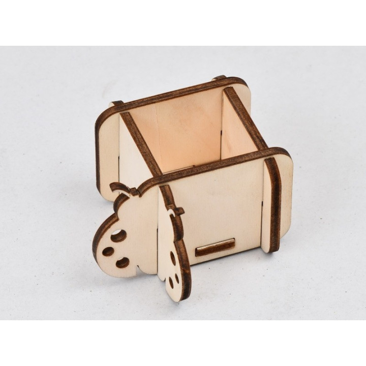 L450-Decupaj cutie lemn buburuza  -1 buc