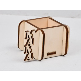 L453-Decupaj cutie lemn "Mama"  -1 buc