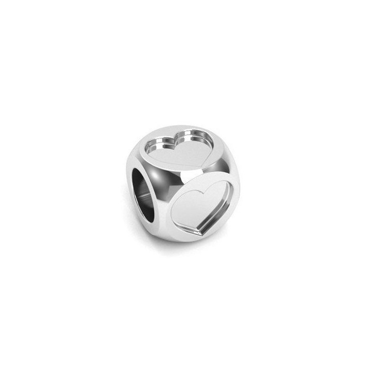 G0042-Charm cub, simboluri inima argint 925 4.80MM - 1 buc