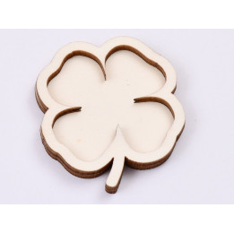 L478-Blank trifoi 2 straturi pentru licheni 6x5cm   -1 buc