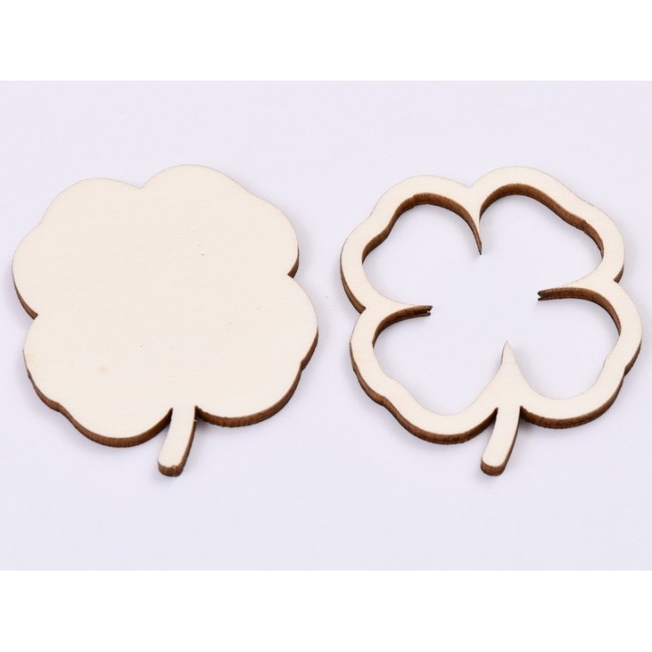 L478-Blank trifoi 2 straturi pentru licheni 6x5cm   -1 buc