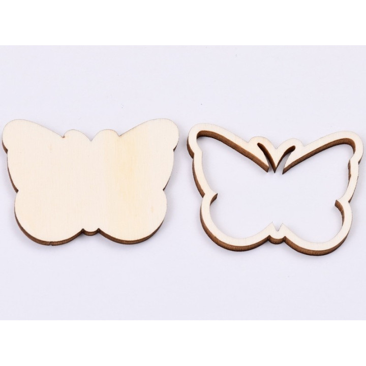 L481-Blank fluturas 2 straturi pentru licheni 5.5x4cm   -1 buc