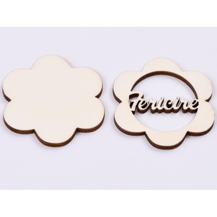 L483-Blank 3 straturi pentru licheni 5*5cm Fericire   -1 buc
