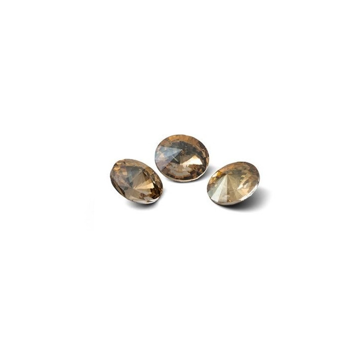 0496-Gavbari Crystal Rivoli Iridescent Gold 8mm-1buc