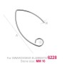 G0771-Baza deschisa cercei 28.5x4.5mm 1 buc - bijuterii personalizate din argint | simoshop