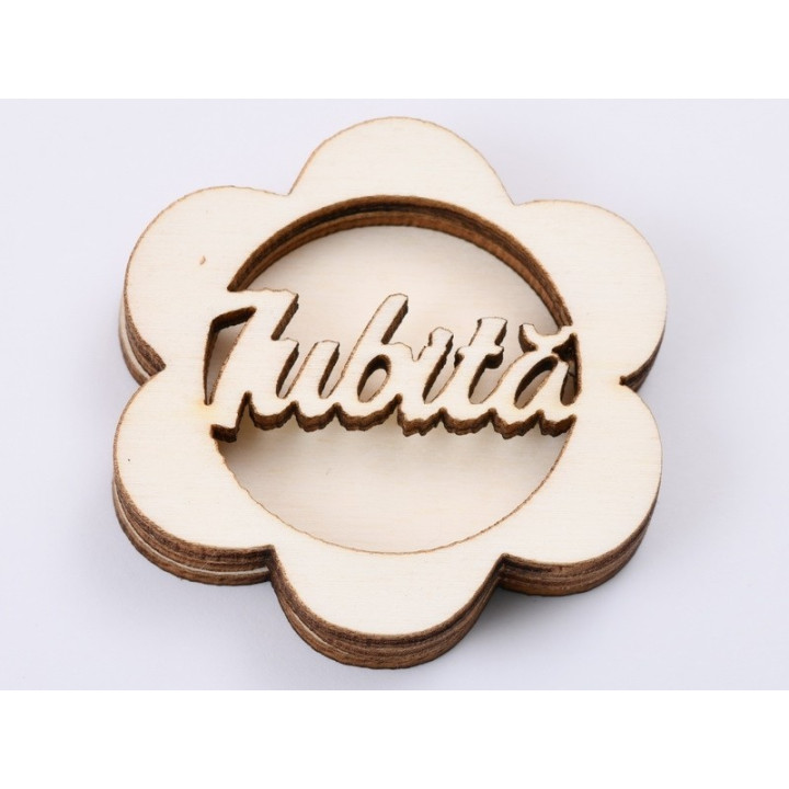 L503-Blank 3 straturi pentru licheni 5*5cm Iubita   -1 buc