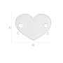 Inimioara din argint pentru bratara personalizabila 10x12mm 0.30mm G0782-N - bijuterii personalizate din argint | simoshop