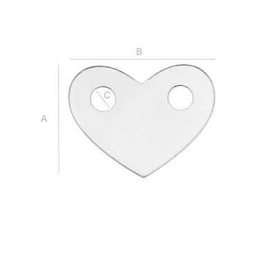 G0783 N Link argint 925 inimioara 10x12mm grosime 0.50mm - bijuterii personalizate din argint | simoshop