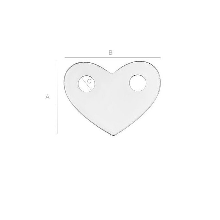 G0783 N Link argint 925 inimioara 10x12mm grosime 0.50mm - bijuterii personalizate din argint | simoshop